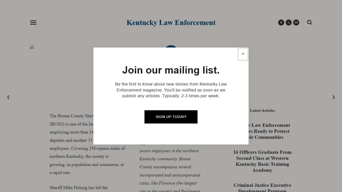 Boone County Sheriff’s Office — Kentucky Law Enforcement